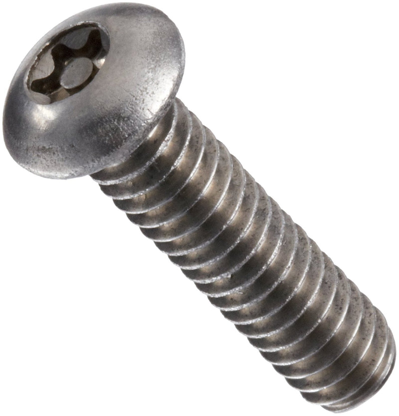 Small Parts Stainless Steel Machine Screw, Plain Finish, Button Head, Pin In Star Drive, 5/8" Length, #10-24 Threads (Pack of 100) #10-12 Partially Threaded 5/8" Inches