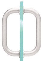 C.R. LAURENCE SDPR6CH CRL Chrome 6" Tubular Back-to-Back 3/4" Diameter Shower Door Pull Handles