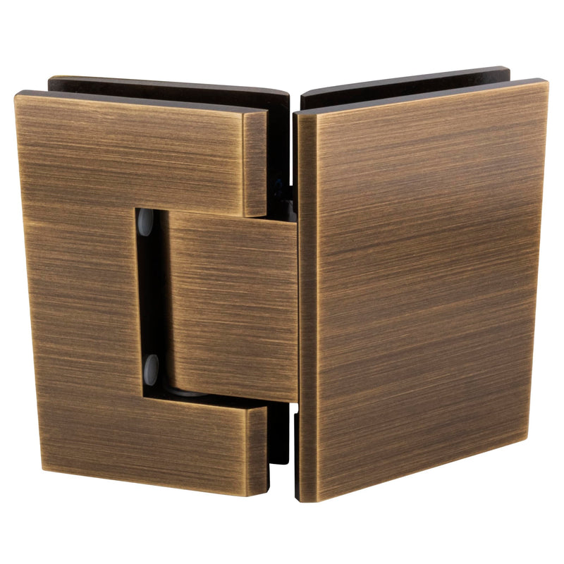 CRL Geneva 045 Series Antique Brass 135176; Glass-to-Glass Hinges