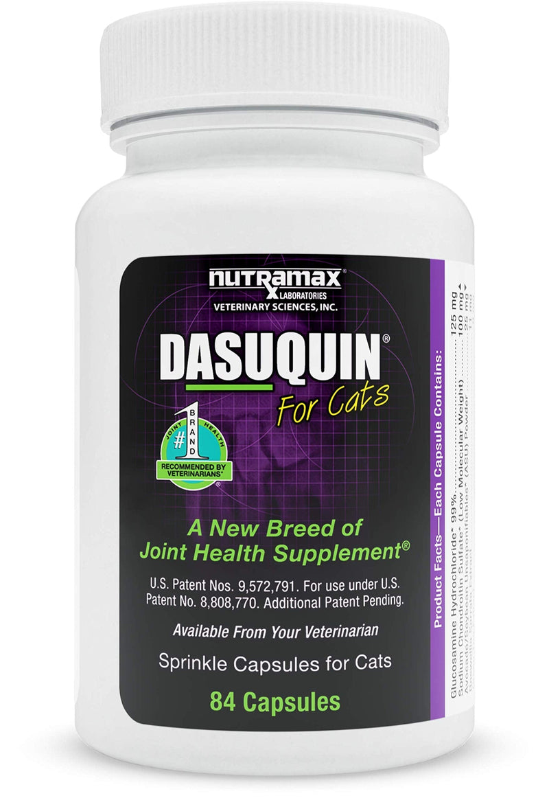 Nutramax Dasuquin Joint Health Supplement for Cats - With Glucosamine, Chondroitin, ASU, Boswellia Serrata Extract, and Green Tea Extract, 84 Capsules - PawsPlanet Australia