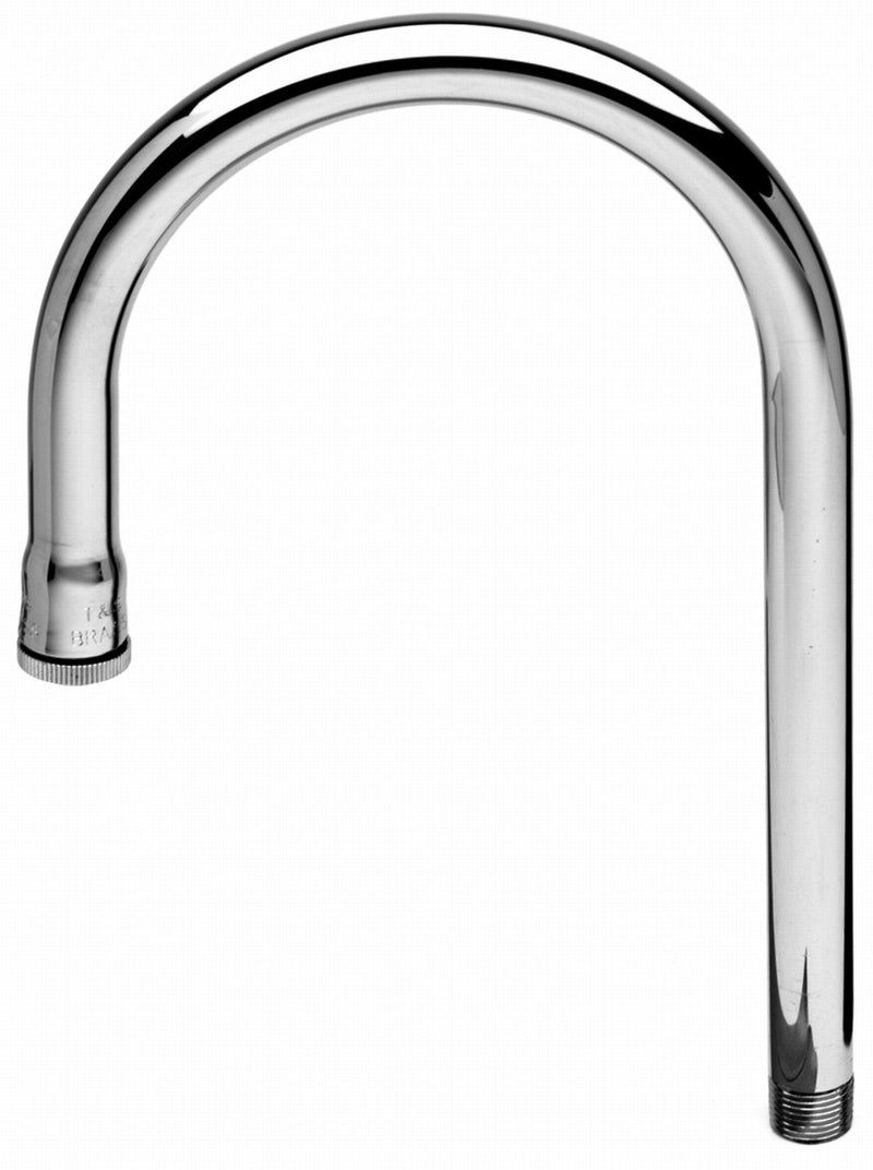TS Brass 120X Rigid Gooseneck Spout, Chrome