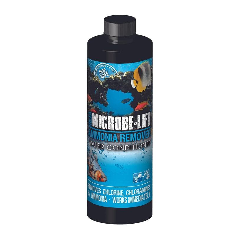 MICROBE-LIFT Ammonia Remover for Fish Tanks, Aquarium Water Conditioner for Freshwater and Saltwater, Ammonia Neutralizer and Detoxifier, Removes Chlorine and Chloramine, 8oz