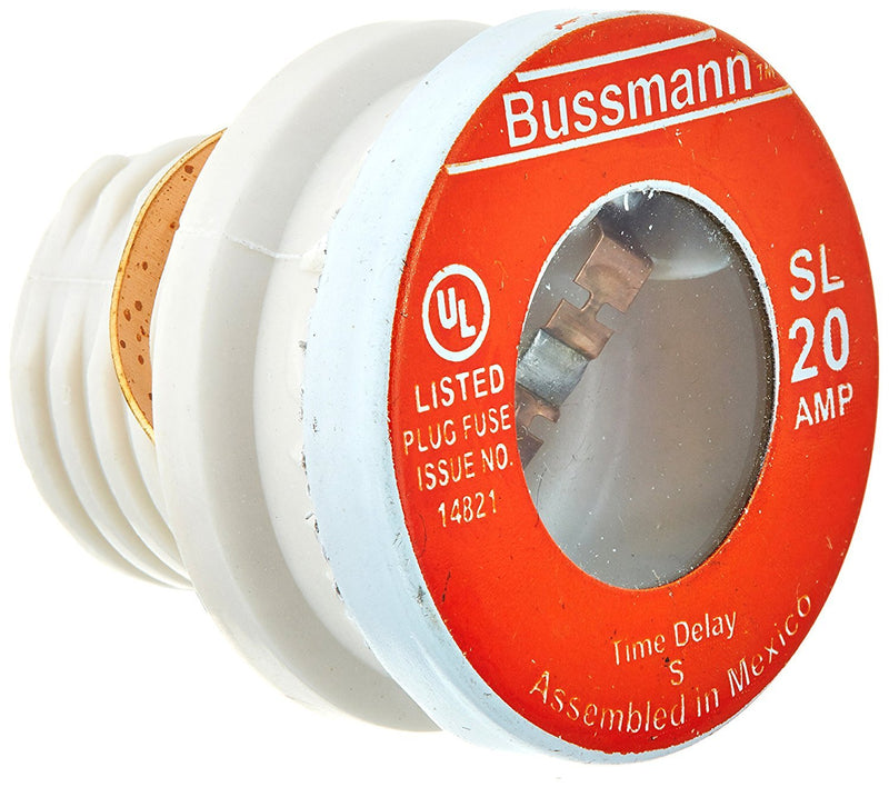 Bussman BP/SL-20 20 Amp Tamper Proof Plug Fuses 3 Count5