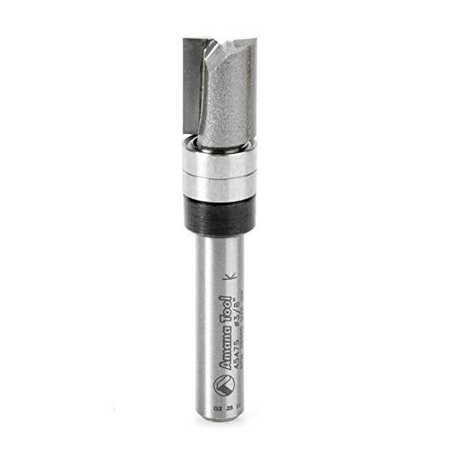 Amana Tool - 45475 Carbide Tipped Flush Trim Plunge Template 3/8 Dia x 1/2 x 1/4" Shan 3/8 Dia x 1/2 x 1/4" Sh