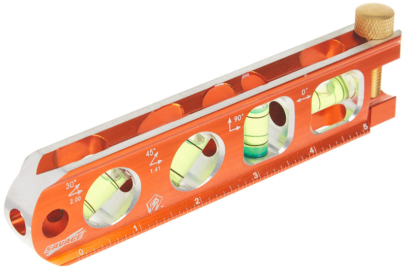 Swanson Tool Co TL041M 6 Inch Savage Magnetic Billet Torpedo Level with Brass Pipe Clamp, 6 Inches and 15 Centimeters Orange - NewNest Australia