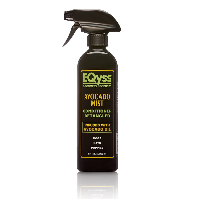 EQyss Avocado Mist Pet Spray Conditioner - Shines, Conditions, and Reduces Shedding, Weightless Leave in Spray - for Dogs, Cats, Puppies - Oil and Silicone Free, pH balanced, USA Made 16-Ounce - PawsPlanet Australia