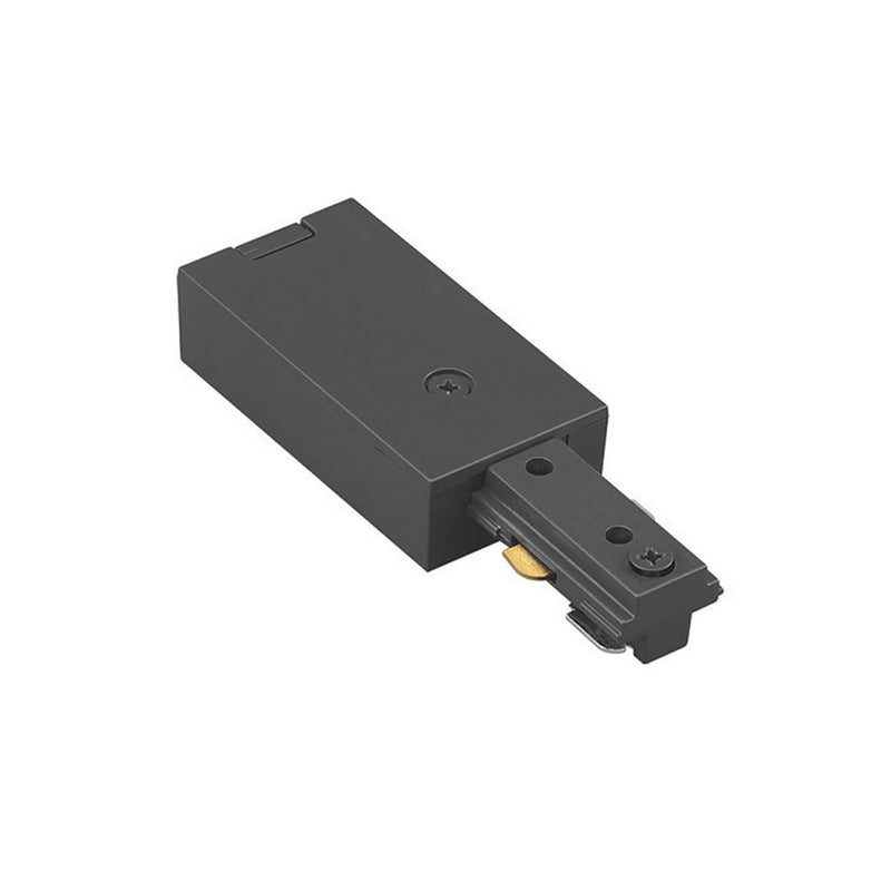 WAC Lighting H Track 120V Live End Power Feed Connector to Power Track from Either End for H Style 3-Wire Track Systems in Black