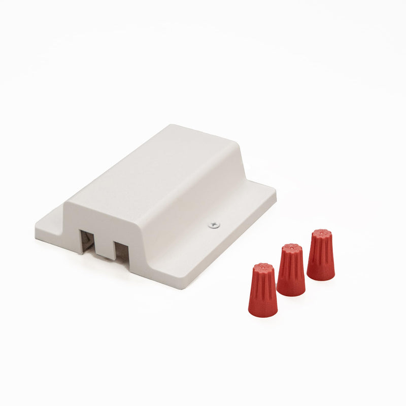 WAC Lighting H Track 120V Floating Canopy Connector to Power Track from Electric Box for H Style 3-Wire Track Systems in White