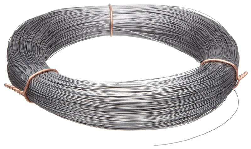 High Carbon Steel Wire, Mill Finish #2B (Smooth) Finish, Grade #2B Smooth, Full Hard Temper, Meets ASTM A228 Specifications, 0.014" Diameter, 1911' Length, Precision