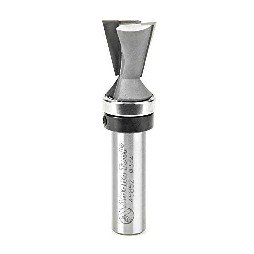 Amana Tool - 45852 Carbide Tipped Dovetail 14 Deg x 3/4 Dia x 3/4 x 1/2" Shank with Up