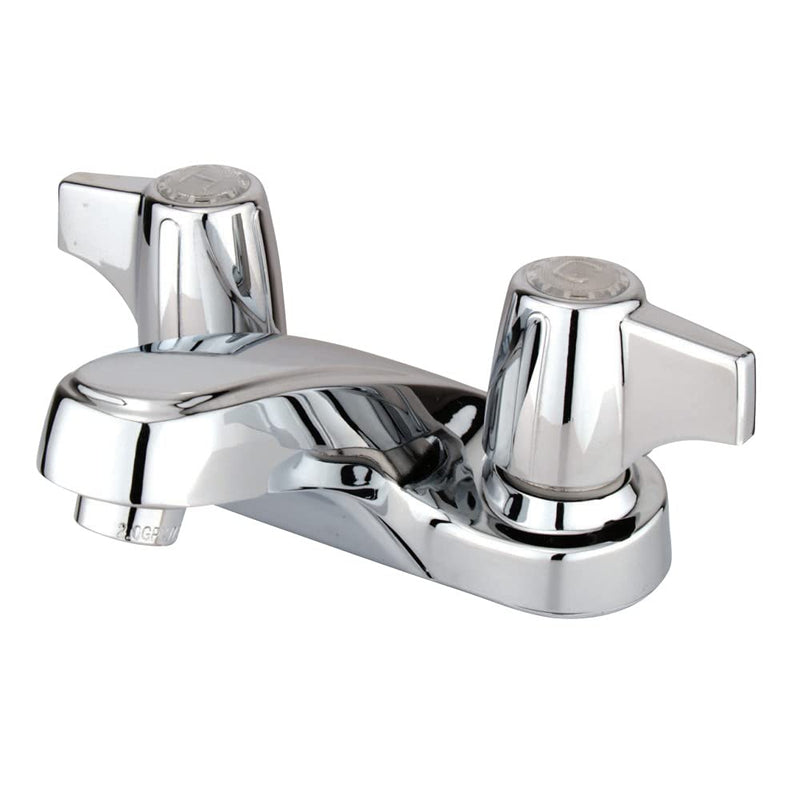 Kingston Brass KB160LP Vista Twin Canopy Handles 4-Inch Centerset Lavatory Faucet without Pop-Up, Polished Chrome