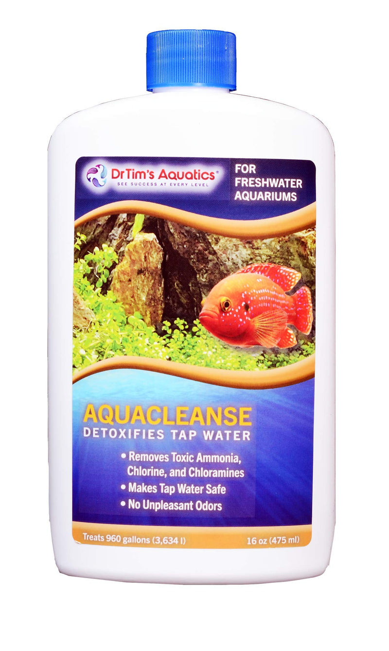 DrTim’s Aquatics AquaCleanse for Freshwater Aquariums – 16 oz – Tap Water Conditioner – Prepares Water for Fish Tanks, Supports Visual Clarity & Stable, Balanced Parameters DrTim's Aquatics AquaCleanse Freshwater 16oz