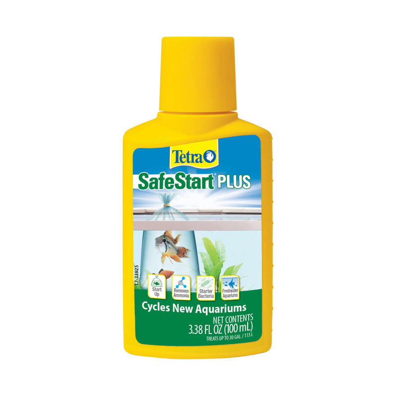 Tetra SafeStart Plus, For Newly Set-Up Fish aquariums, 100 ml, 3.38-Ounce