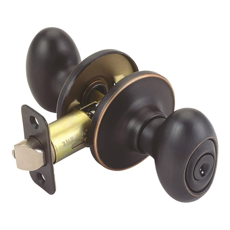 Design House 750596 Egg Keyed Entry Door Knob Oil Rubbed Bronze Entry - Keyed Locking