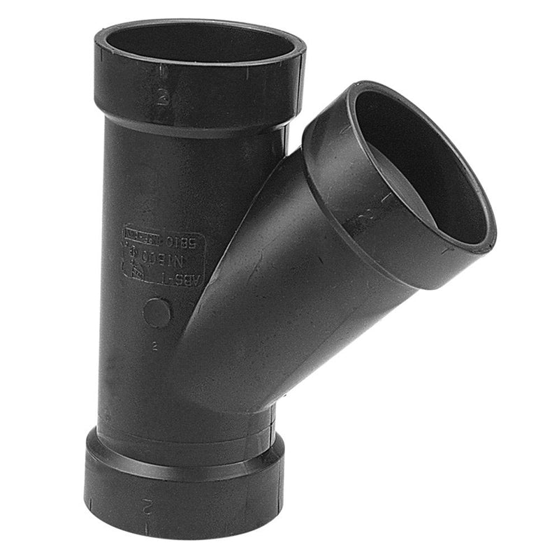 NIBCO U5810 2 HXHXH 45 WYE ABS, Black, 2" (U58102) 2 Inch 1