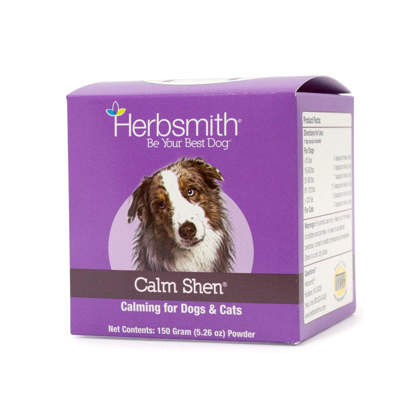 Herbsmith Calm Shen – Herbal Blend for Dogs & Cats – Natural Anxiety Remedy for Dogs & Cats – Feline and Canine Calming Supplement – 150g Powder - PawsPlanet Australia