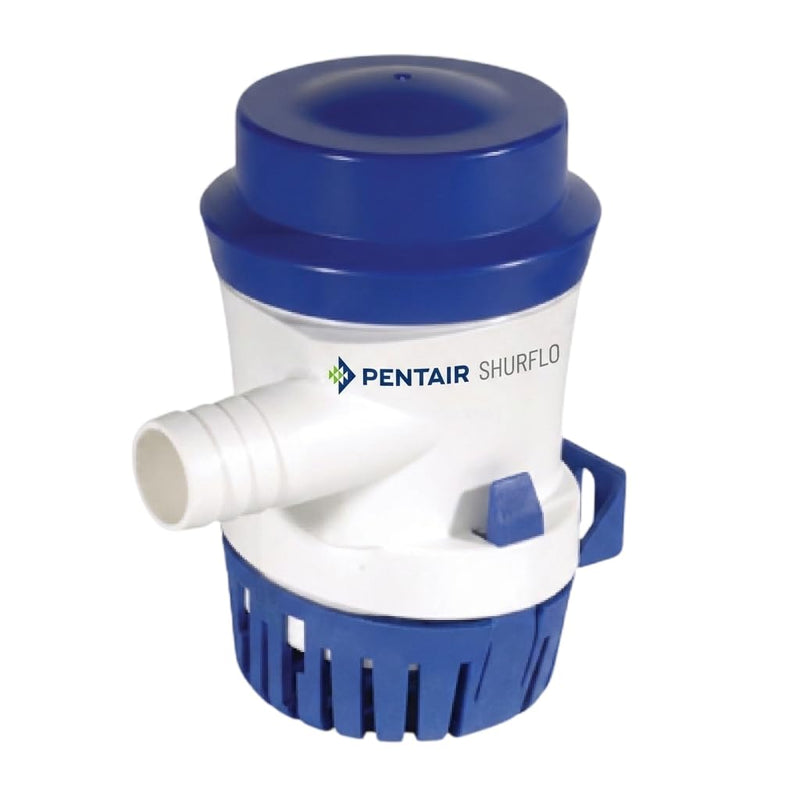 PENTAIR SHURFLO 355-010-10 Marine Bilge Pump, 500 GPH Submersible Marine Pump, Anti-Airlock, ABS Housing, Nylon Impeller, Ignition Protected, 12V DC, CE Certified