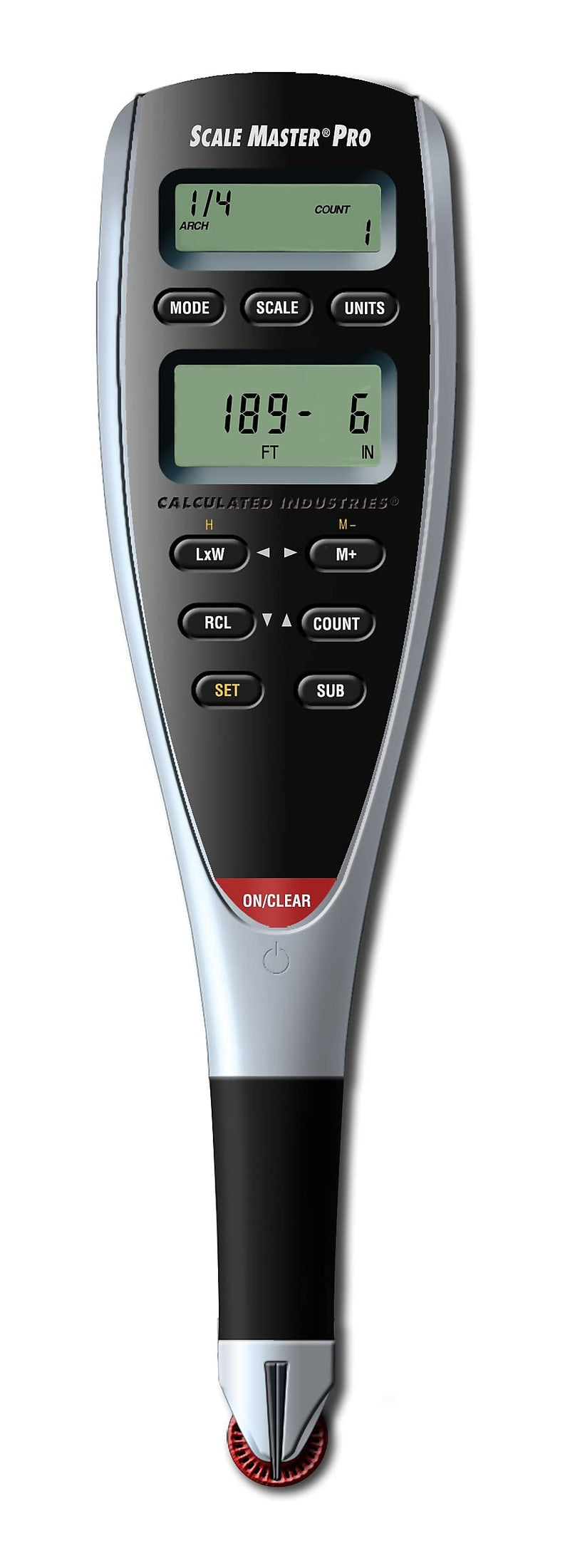 Calculated Industries 6025 Scale Master Pro Digital Plan Measure Take-off Tool | 72 Built-in US Imperial, Metric Scales | 6 Custom Scales for Out-of-Scale Plans | Dedicated Keys for Linear Measuring