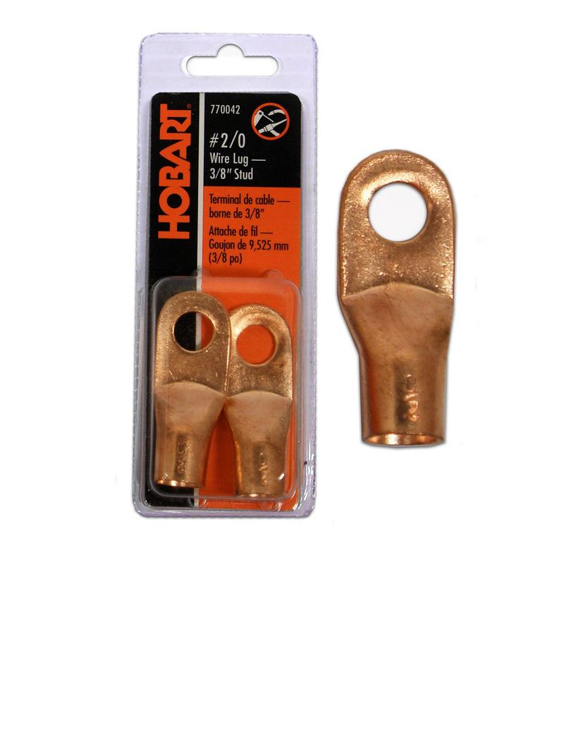 Hobart 770042 Cable Size 2/0 - Stud Size 3/8-Inch Cable and Wire Lug
