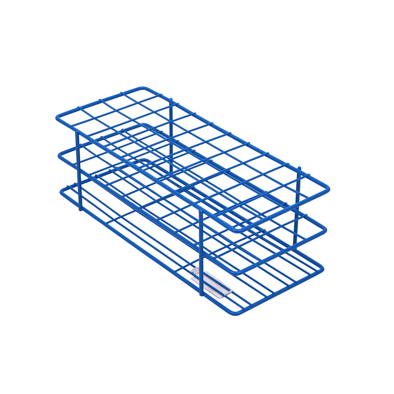 SP Bel-Art Poxygrid Test Tube Rack; For 16-20mm Tubes, 40 Places, Blue (F18762-0001) Made in USA