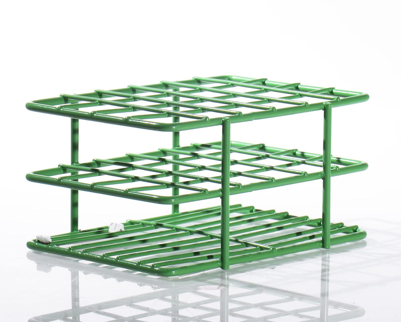 SP Bel-Art Poxygrid “Half-Size” Test Tube Rack; For 13-16mm Tubes, 24 Places, Green (F18788-1600) Made in USA