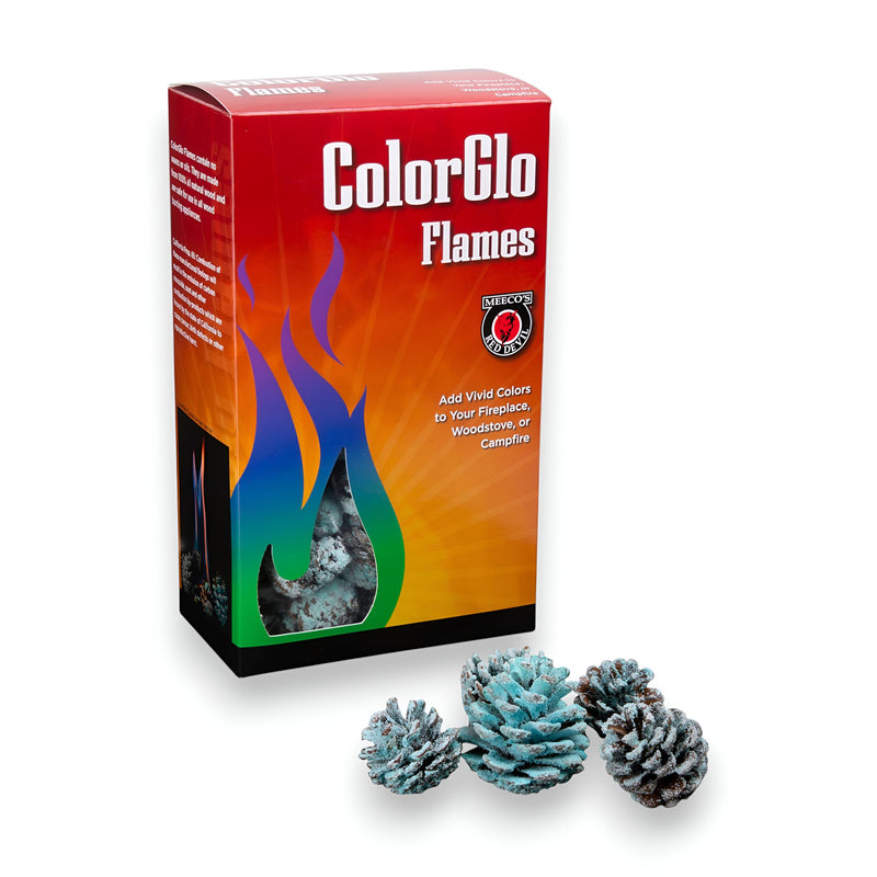 Meeco's Red Devil 88110 ColorGlo Flames - Adds Vivid Rainbow Colors (Blue, Green, Purple) to Fireplace, Wood Stove or Campfire (Cones, 1 lb) - Made in the USA