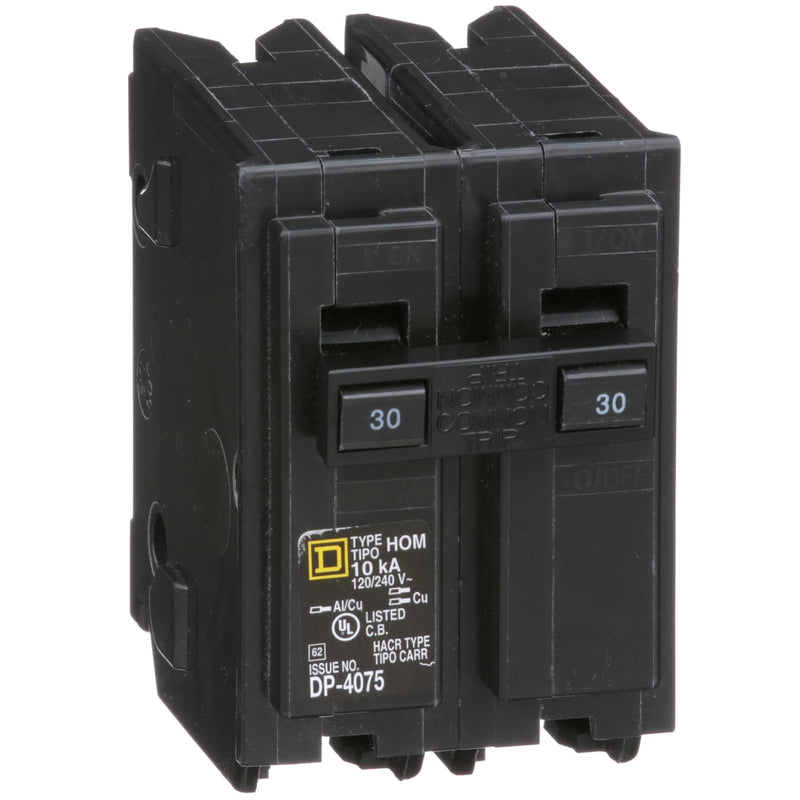 Square D HomeLine 30 amps Surge 2-Pole Circuit Breaker