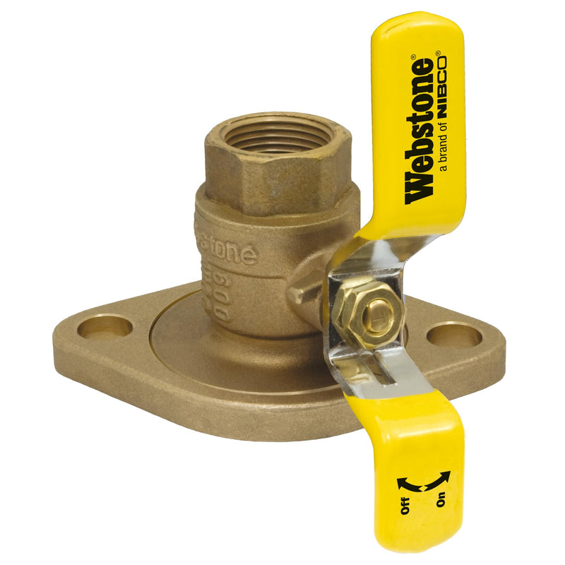Webstone 41405 Threaded Isolator Flange with Rotating Flange, 1-1/4" Size, Brass 1-1/4 in. FIP