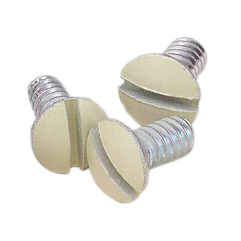 Leviton 86400-PRT 5/16-Inch Long 6-32 Thread, Oval Head Milled Slot Replacement Wallplate Screws, 100-Pack, Ivory Image