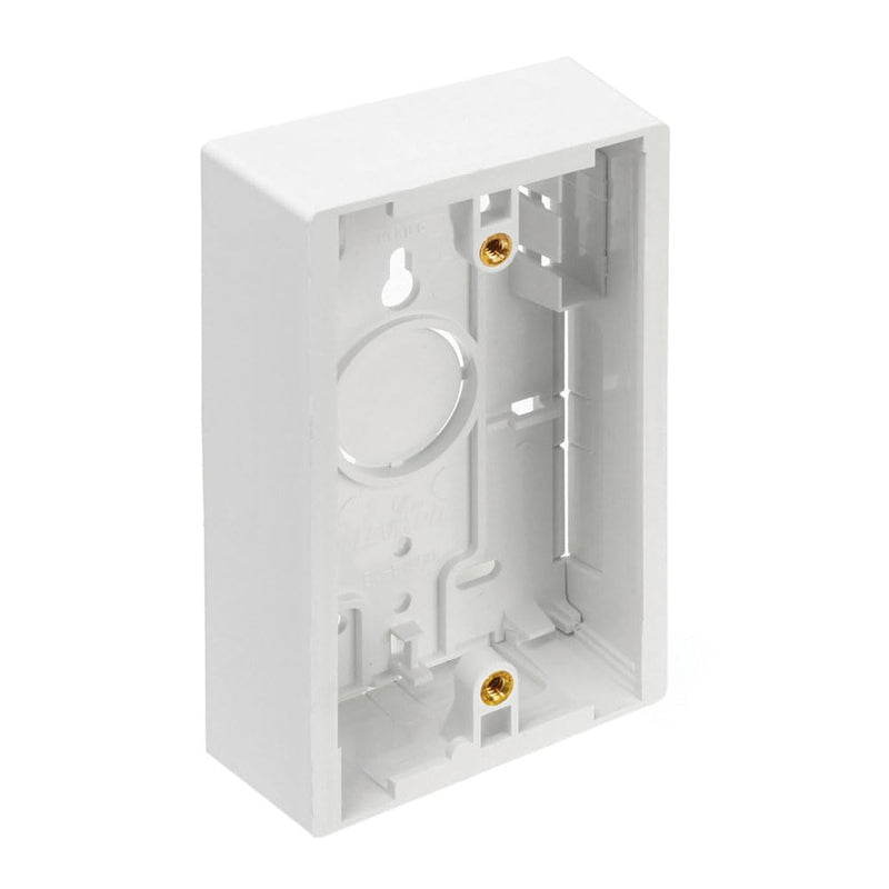 Leviton 42777-1WB Surface Mount Backbox, Single Gang, White, 1.45"