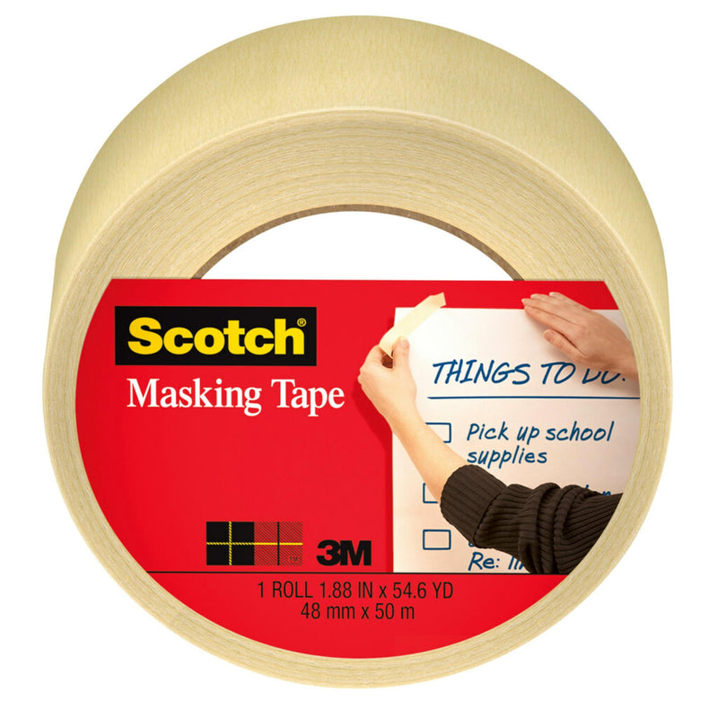 Scotch Home and Office Masking Tape, 1.88-Inch by 60 Yards,Tan (3439) - NewNest Australia