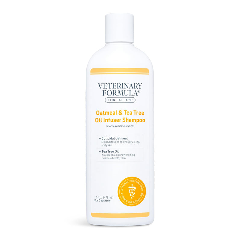 Veterinary Formula Clinical Care Dog Shampoo with Oatmeal and Tea Tree Oil, 16 oz – Gentle Shampoo for Dogs with Dry Skin, Soothes and Adds Moisture to Skin and Coat 16 Fl Oz - PawsPlanet Australia