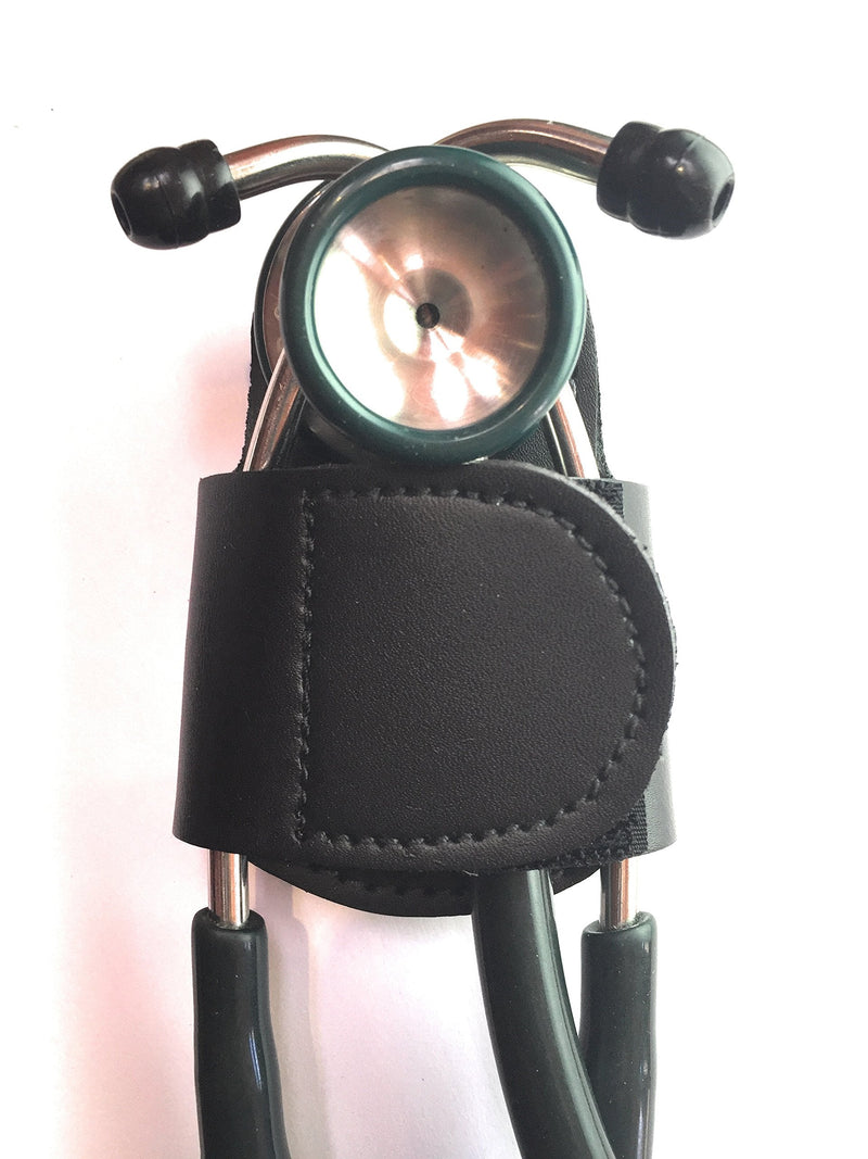 – Black – The Original Leather Stethoscope Holster | Handmade in Maine | Sturdy Hip Clip | No More Neck Carrying or Loss