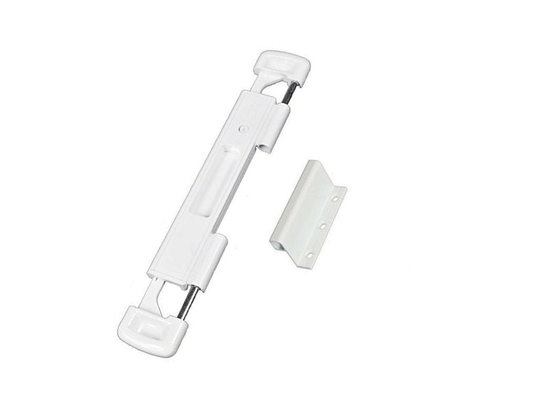 Double Bolt Lock for Glass Sliding Doors - Advanced Technology to Keep Your Family Safe and Secure - High Security Lock - Virtually Burglar Proof White 1 Pack