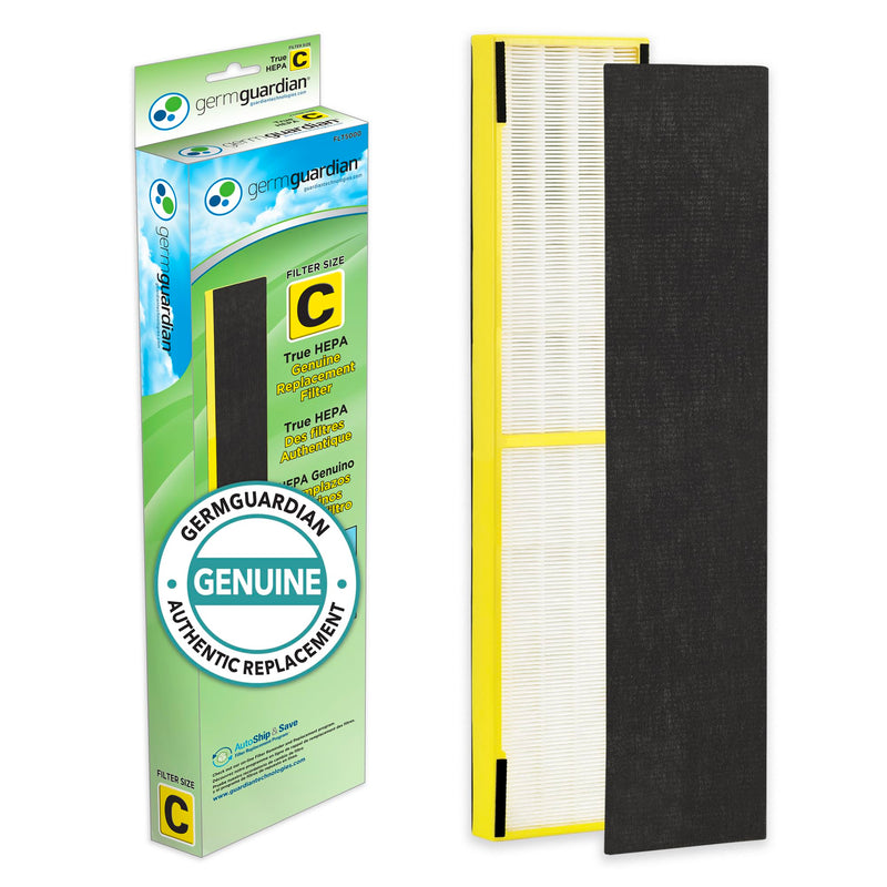 Germ Guardian FLT5000 True HEPA Genuine Air Purifier Replacement Filter C for GermGuardian AC5000E, AC5250PT, AC5300B, AC5350B, CDAP5500, and More HEPA Pure 1.0