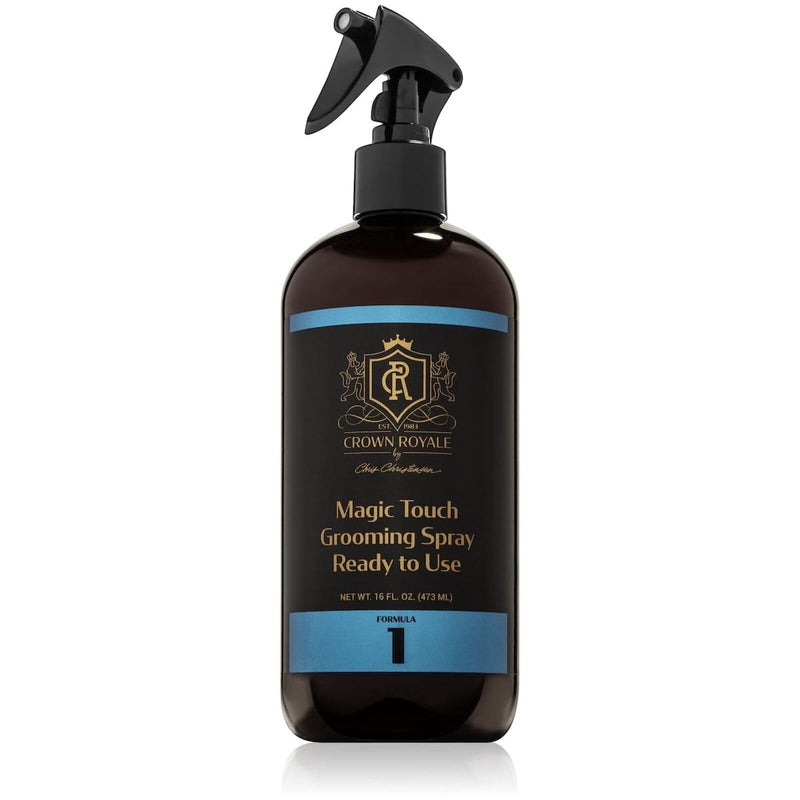 Crown Royale Magic Touch Formula 1 Pet Grooming Spray Ready-to-Use, No Heavy Build-Up, Finishing Spray, Prevents Coat Matting, Formulated with Conditioners, Made in USA, 16 oz
