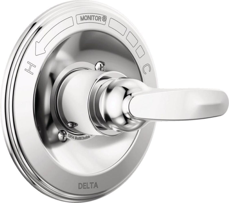 Delta Foundations 13 Series Single-Function Valve Trim Kit, Chrome Handle Set for Shower Faucet System, Chrome BT13010 (Valve Not Included) Valve Only
