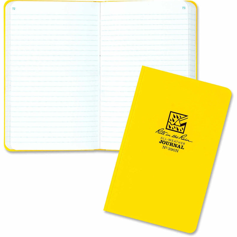 Rite in The Rain 390N Bound Notebook, Lined Paper; 1/Pk Notebook, Lined 1/Pk - Pages: 156 - Yel Yellow