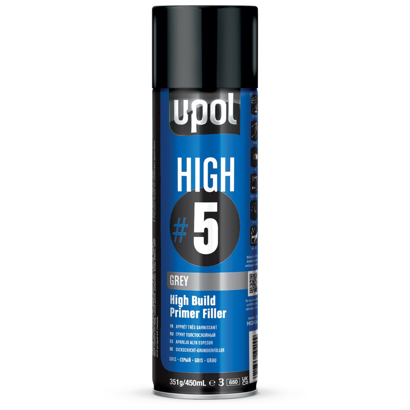 U-POL Products 0791V Grey HIgh 5 Primer - 450ml