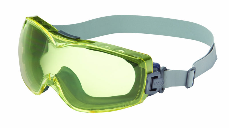 Uvex by Honeywell Stealth OTG Safety Goggles with Amber Lens, Dura-Streme Anti-Fog/Anti-Scratch Coating & Neoprene Headband (S3972D)