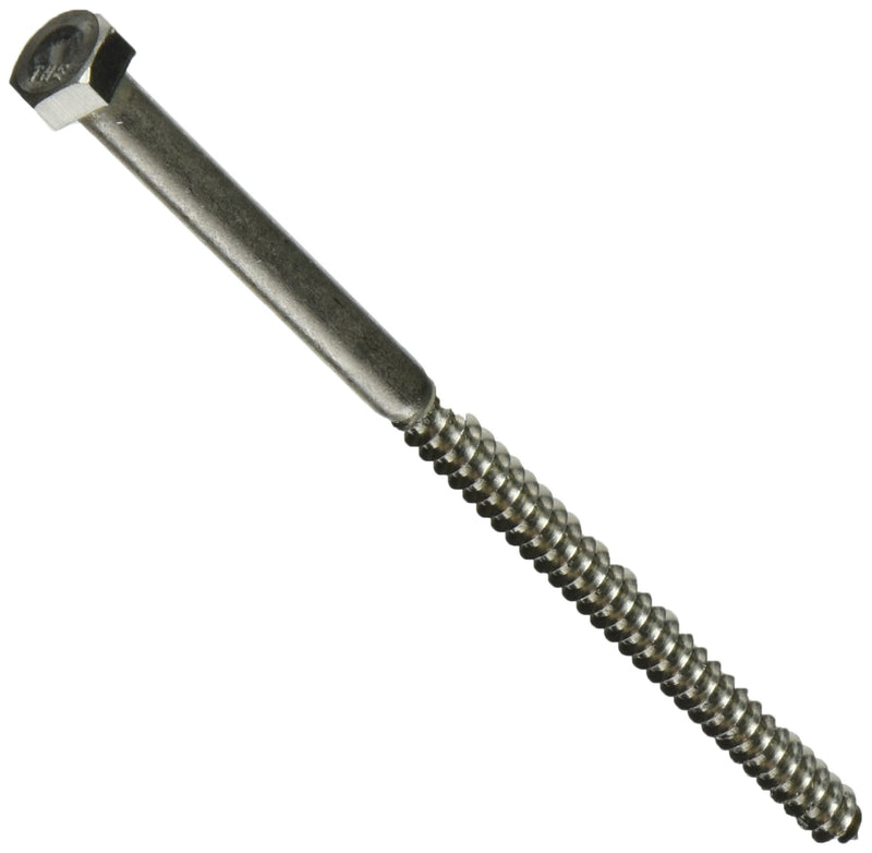 The Hillman Group 964597 5/16 x 6-Inch Stainless Steel Hex Lag Screw, 10-Pack