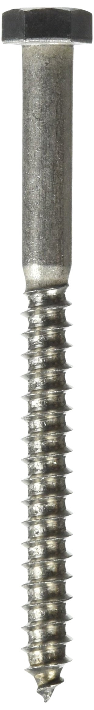 The Hillman Group 964603 3/8 x 4-1/2-Inch Stainless Steel Hex Lag Screw, 10-Pack
