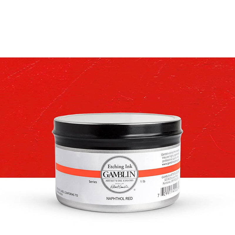 Gamblin Etching Ink Napthol Red 1 Lb