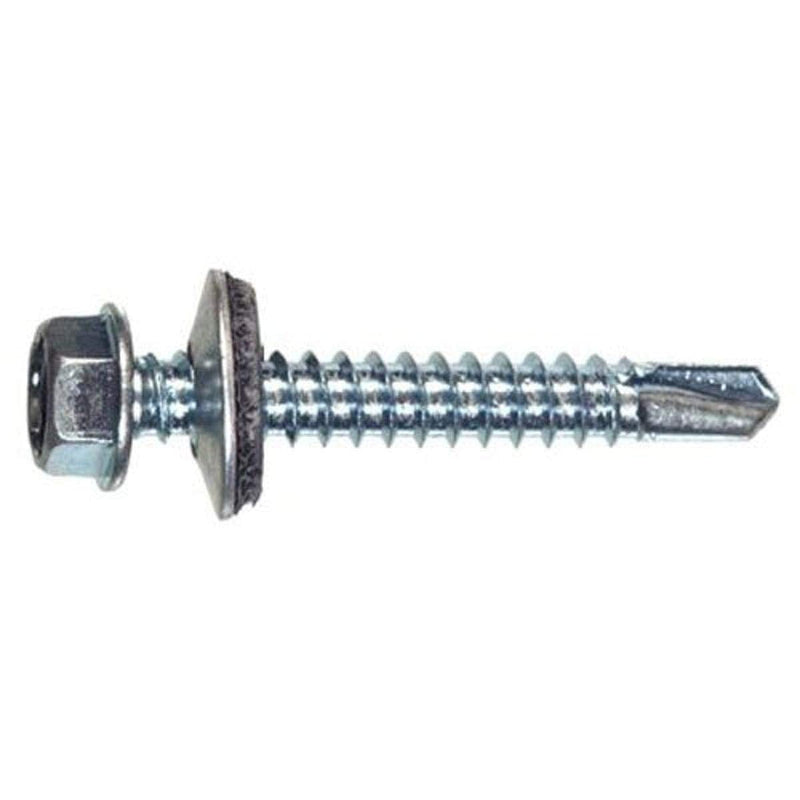 The Hillman Group 47267 1/4-14 x 1-1/2-Inch Hex Washer Head Self Drilling Screw with Washer