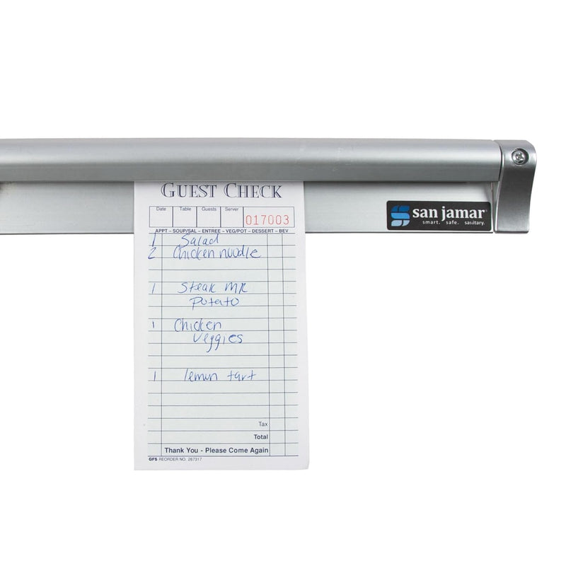 San Jamar Check Rack with Mounting Screw Pack for Kitchens and Restaurants, Stainless Steel 30 Inches