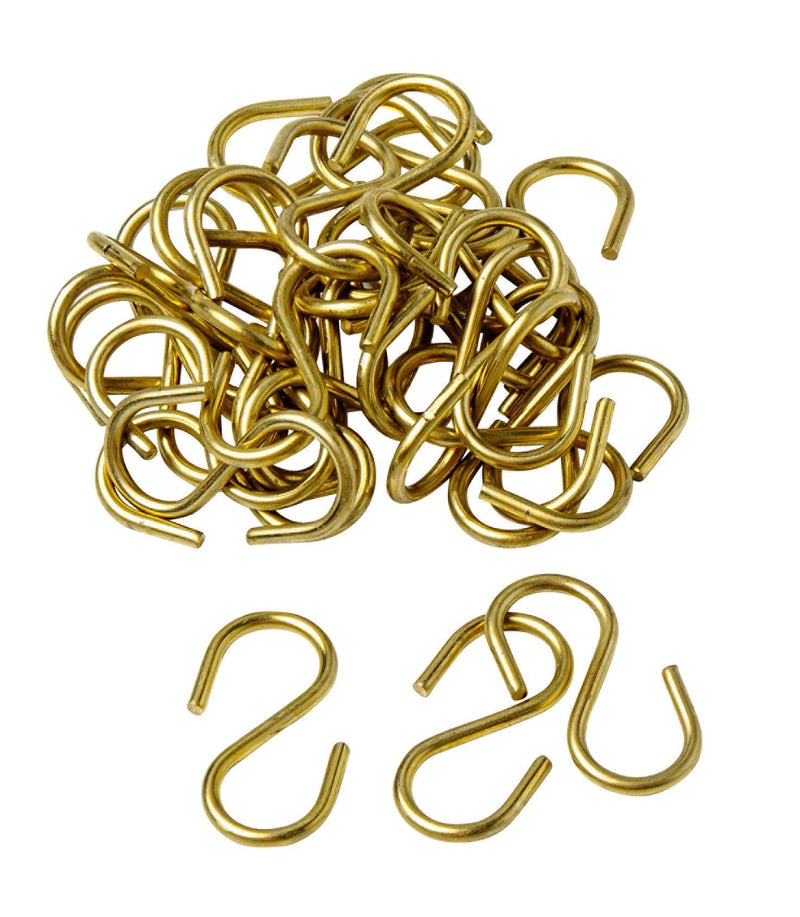 Brady 23305 1-3/4" Size Solid Brass "S" Hook (Pack Of 100)