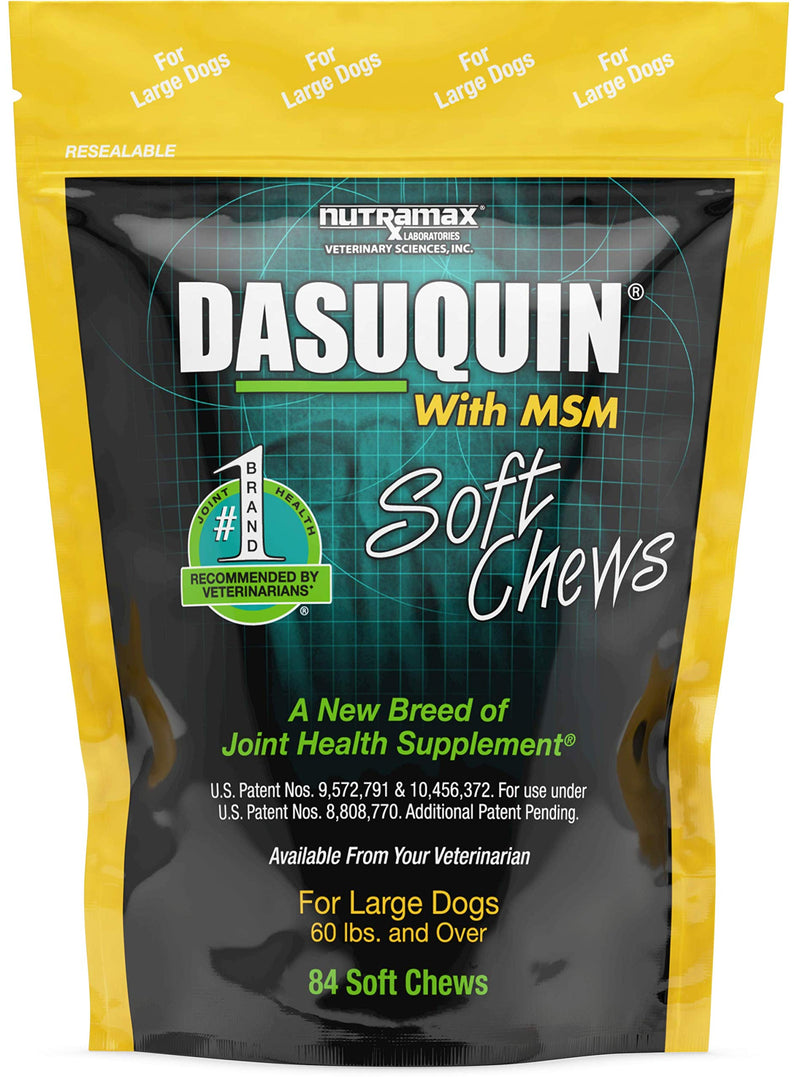 Nutramax Laboratories Dasuquin with MSM Soft Chews 84 Count Large Dog (Over 60 lbs) - PawsPlanet Australia