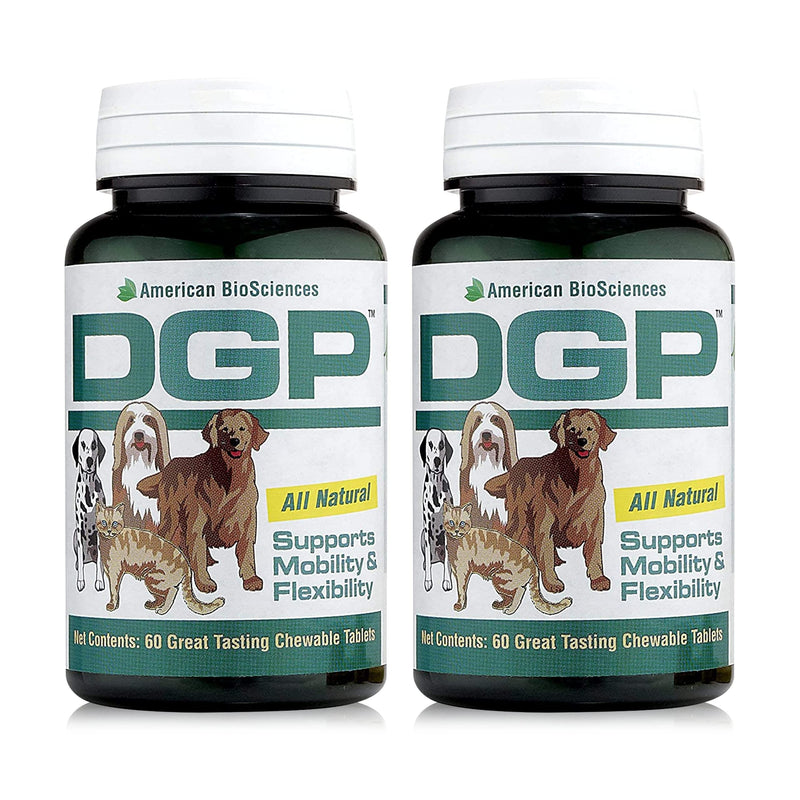 DGP 2-Pack, All-Natural Joint Supplement for Dogs - Joint Support with Turmeric, Boswellia Extract & More - Quick Effect for Immediate Mobility Support - 60 Chewable Pet Tablets - PawsPlanet Australia