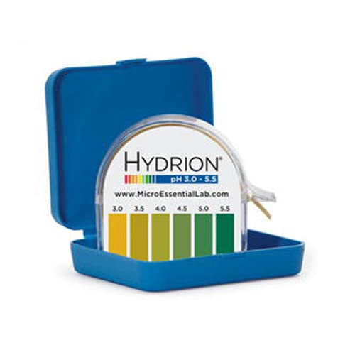 Micro Essential Lab HJ626 Hydrion Short Range pH Test Paper Dispenser, 3.0 - 5.5 pH, Single Roll Jumbo