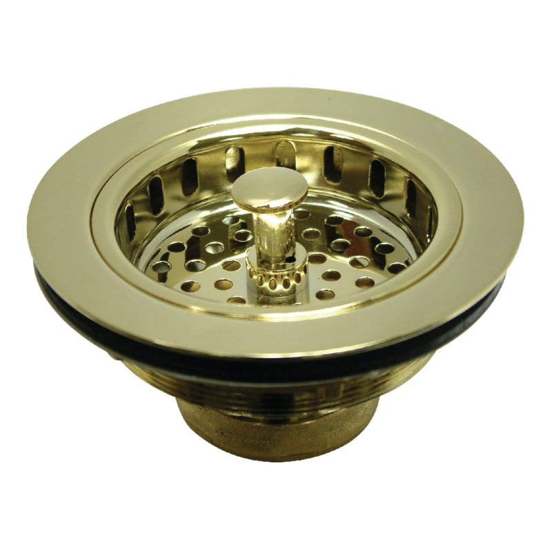Kingston KBS1002 Kitchen Sink Basket Strainer, Polished Brass